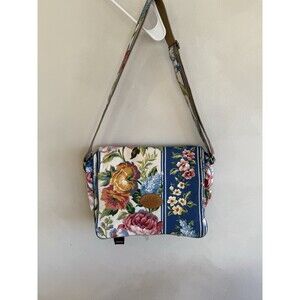 American Style Lacrosse Sports Tradition Travel Bag Crossbody Floral Pastel